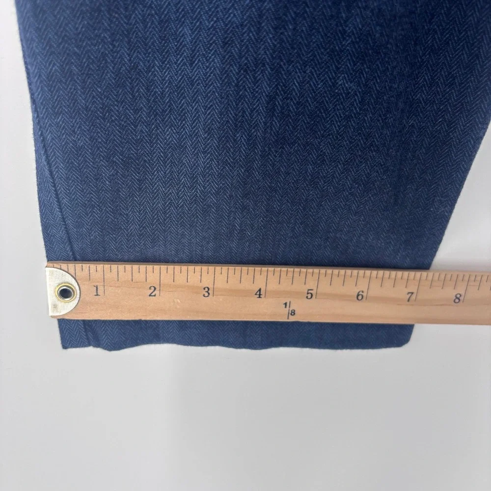 Brooks Brothers Herringbone Chino Pants Men 38x29 (Tag 38x30) Navy Blue Trousers